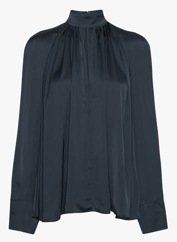 Flowy straight blouse with long sleeves ROTATE Blue